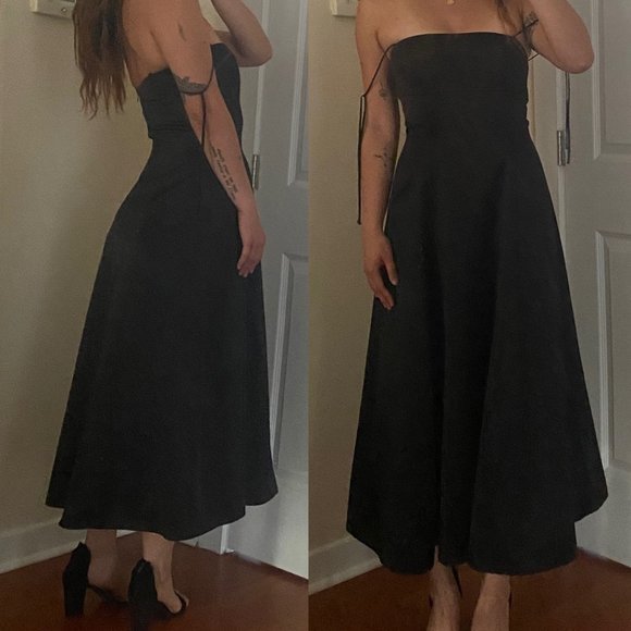 ABS Allen Schwartz Dresses Vintage Abs Allen Schwartz Black Satin